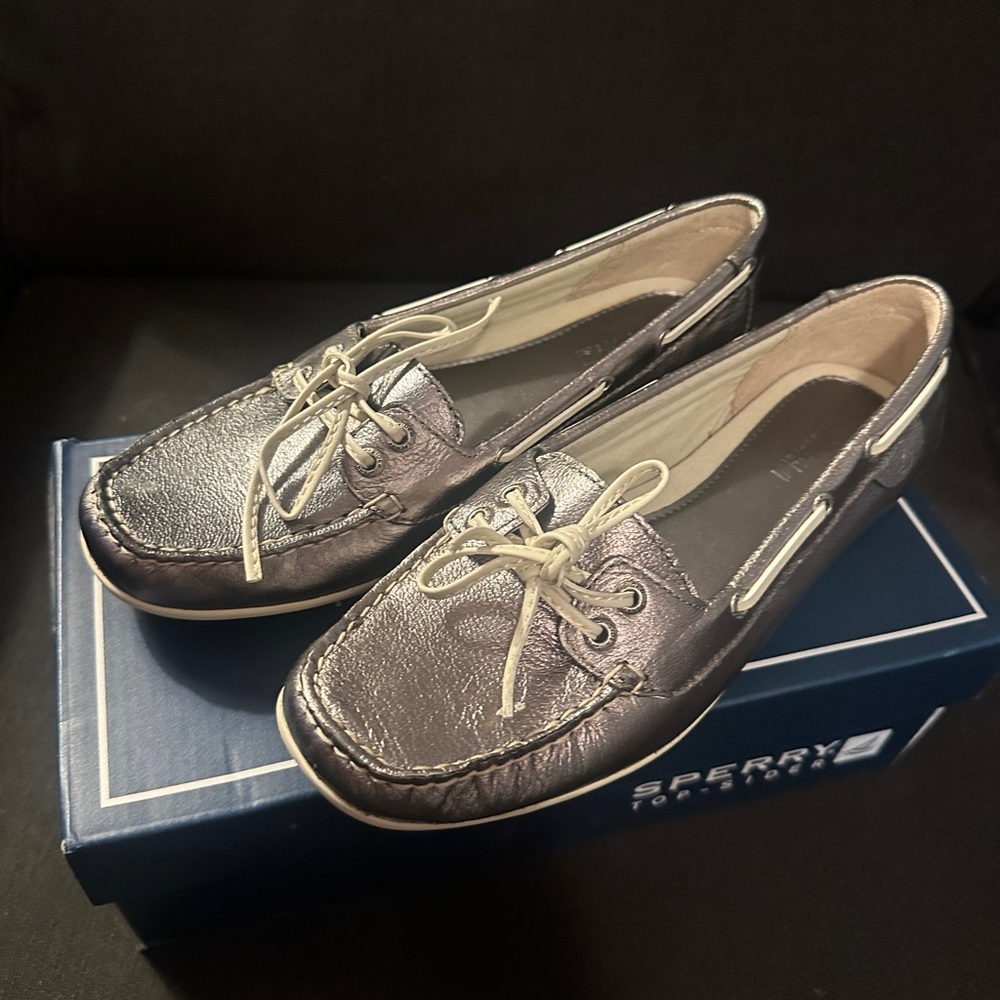 Women’s Sperry Stoneport Boat Shoe- Pewter- size 8
